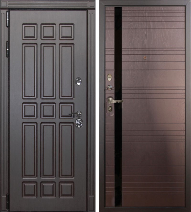 Изображение товара Входная дверь Lex Губернатор внутренняя панель №31 левый 205x96см ясень шоколад/венге