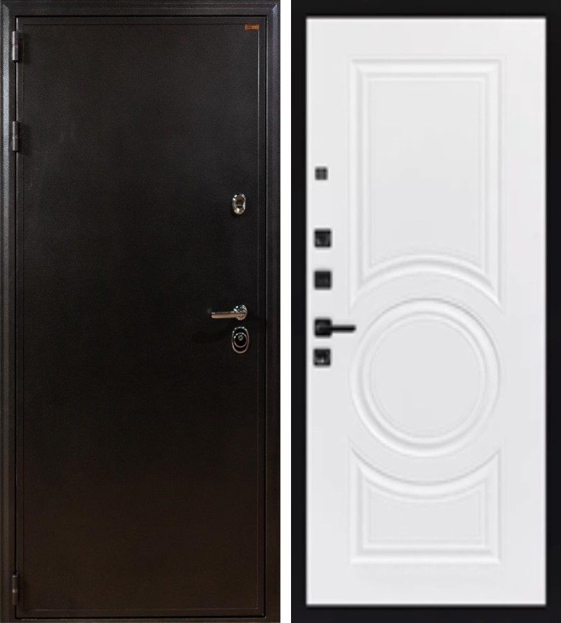 Изображение товара Входная дверь Lex Колизей внутренняя панель №125 левый 205x88см шагрень белая/антик серебро