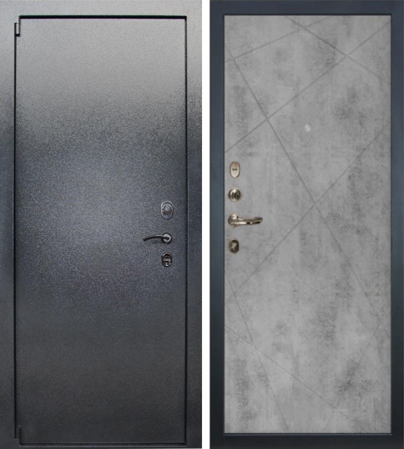 Изображение товара Входная дверь Lex Букле внутренняя панель №104 левый 205x88см бетон серый/серый