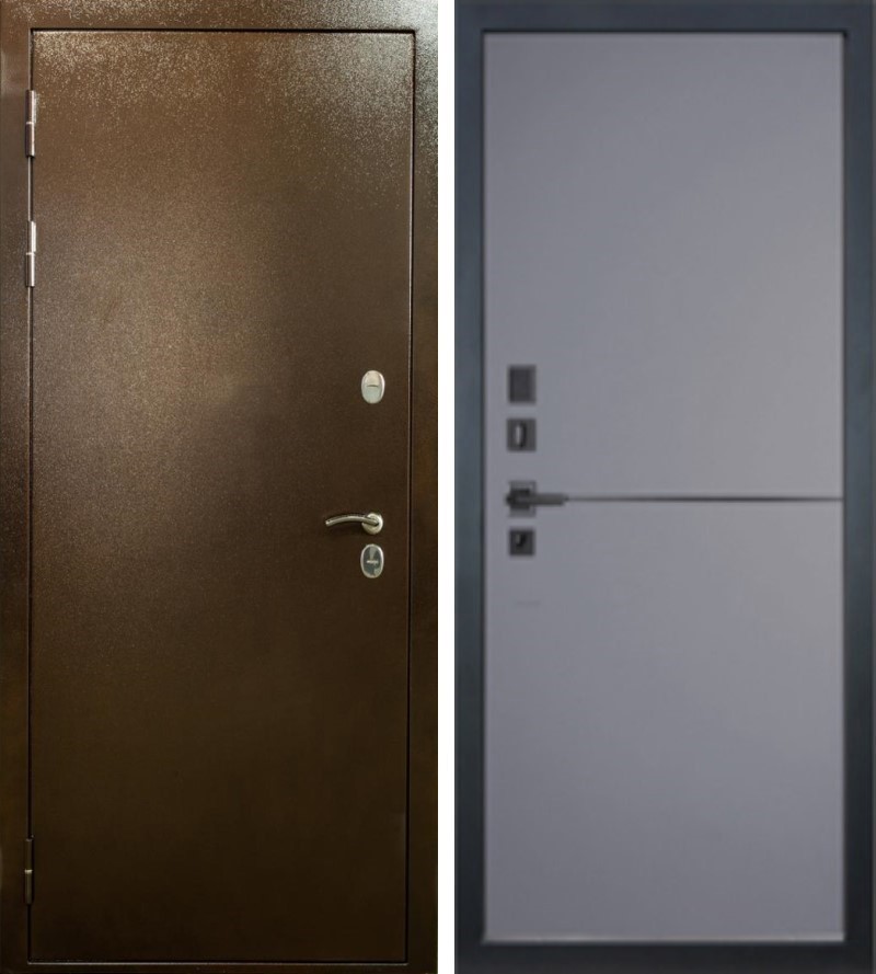 Изображение товара Входная дверь Lex Сибирь внутренняя панель №126 левый 205x96см софт графит/антик медь