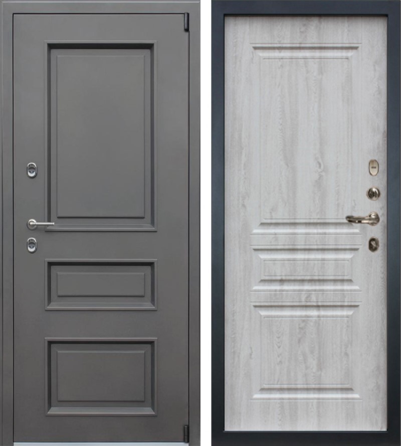 Изображение товара Входная дверь Lex Айсберг внутренняя панель №110 правый 205x88см сосна белая/муар коричневый