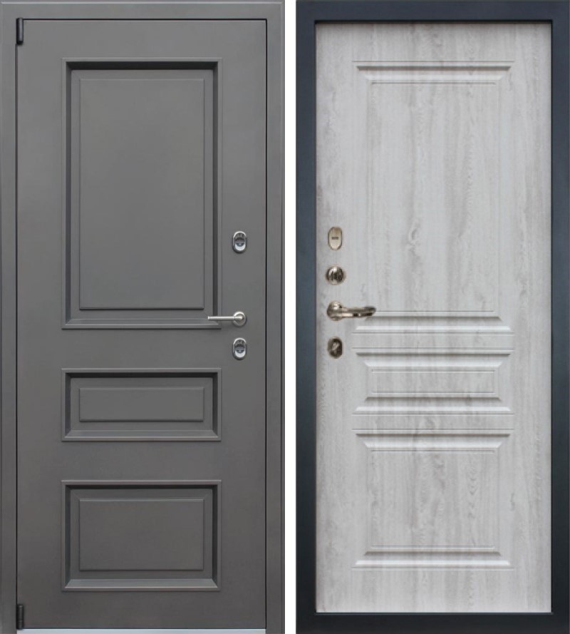 Изображение товара Входная дверь Lex Айсберг внутренняя панель №110 левый 205x96см сосна белая/муар коричневый