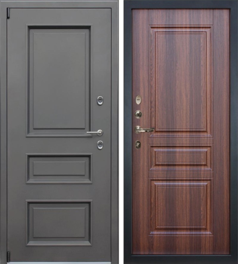 Изображение товара Входная дверь Lex Айсберг внутренняя панель №108 левый 205x96см дуб коньяк/муар коричневый