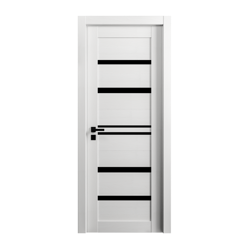 Изображение товара Дверь межкомнатная ВДК Эко Deluxe 302 остеклённая 200x70см пленка ПВХ белый бьянко без замка и петель