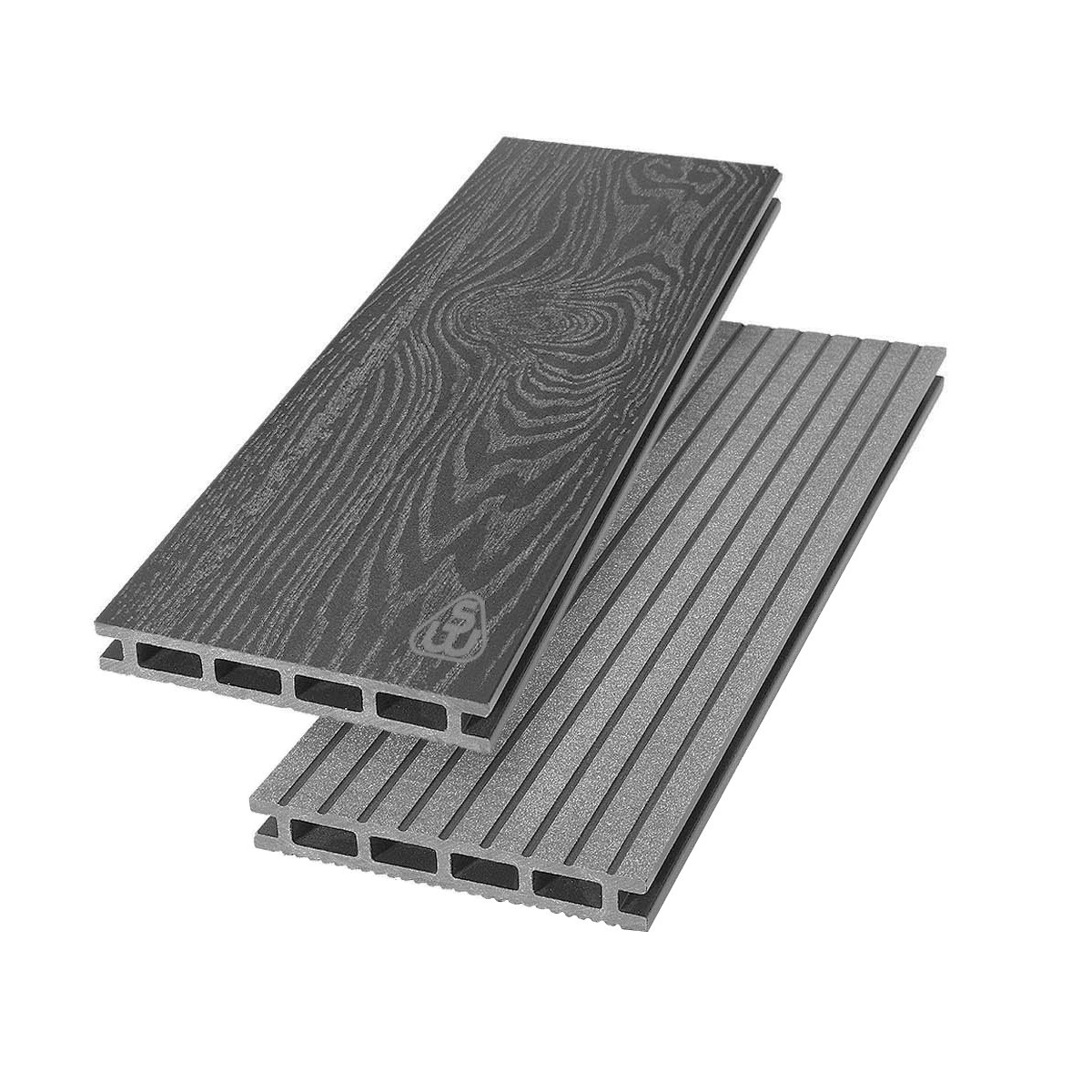Изображение товара Savewood Carpinus графит - террасная доска ДПК 1500x146x22 мм (2 шт), двусторонний вельвет/структур