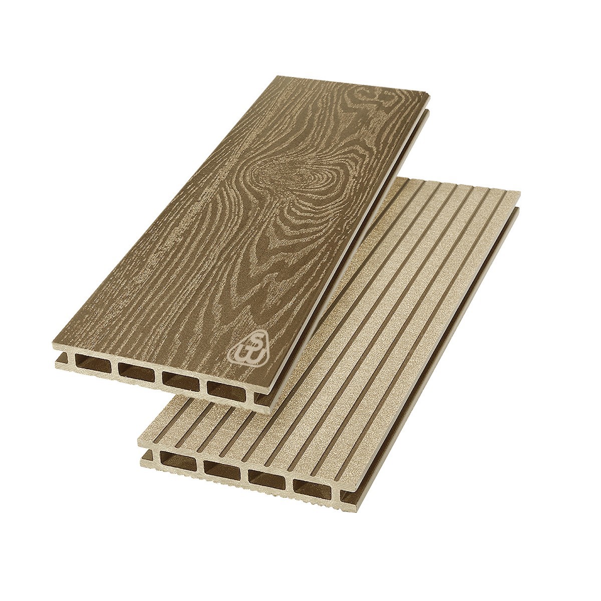 Изображение товара Террасная доска ДПК Savewood Carpinus тик 1500x146x22мм двусторонний вельвет/структура дерева0.438м² 2шт Изображение товара Террасная доска ДПК Savewood Carpinus тик 1500x146x22мм двусторонний вельвет/структура дерева0.438м² 2шт