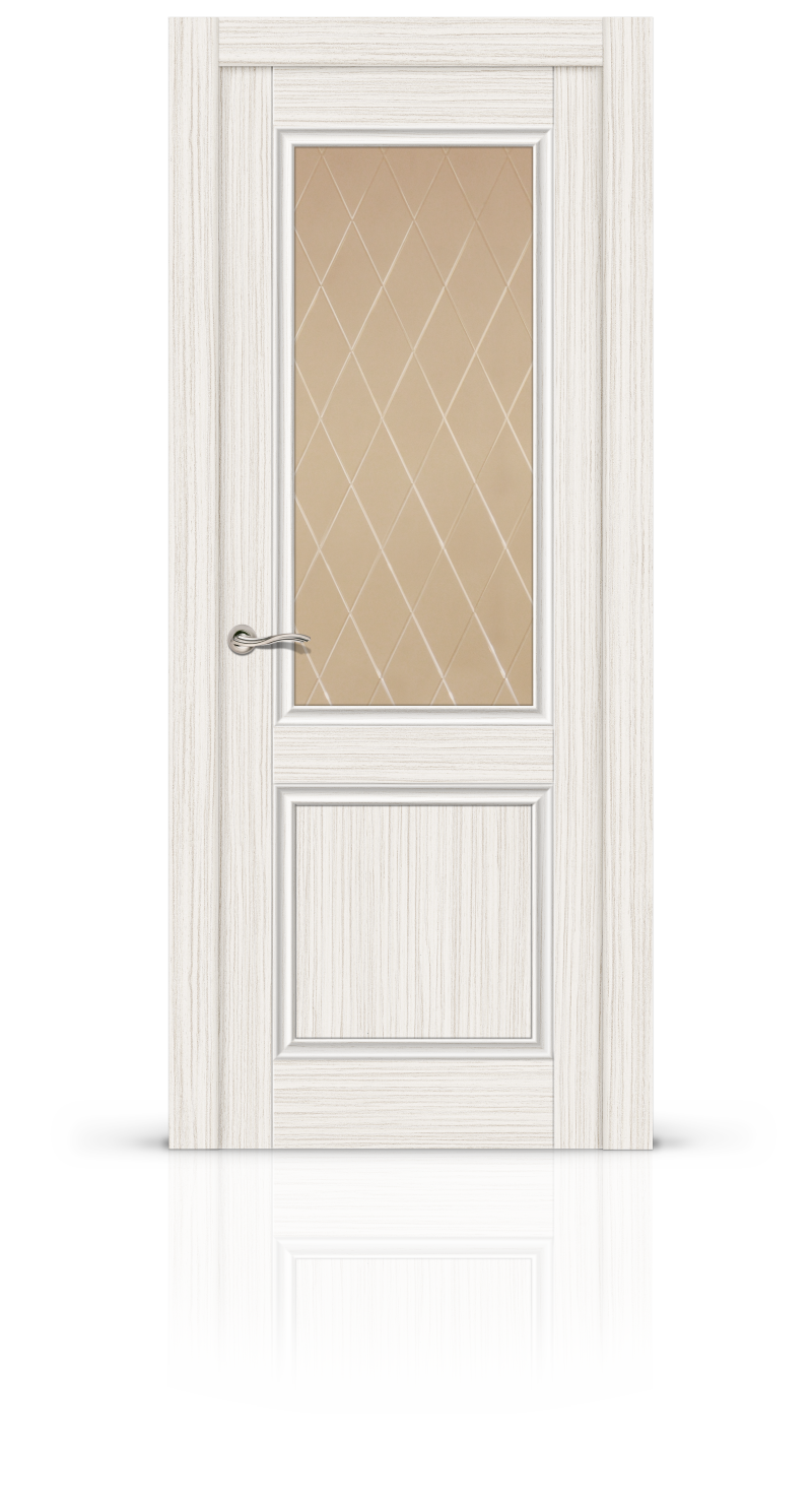 Изображение товара Дверь CITYDOORS Энигма-1 со стеклом 200x60 см беленый дуб