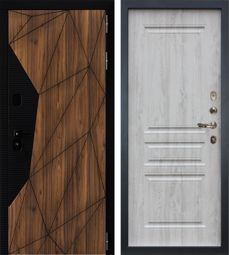 Изображение товара Входная дверь Lex Гранд Премьер 205x96см правый сосна белая 110/орех коньен-коньяк