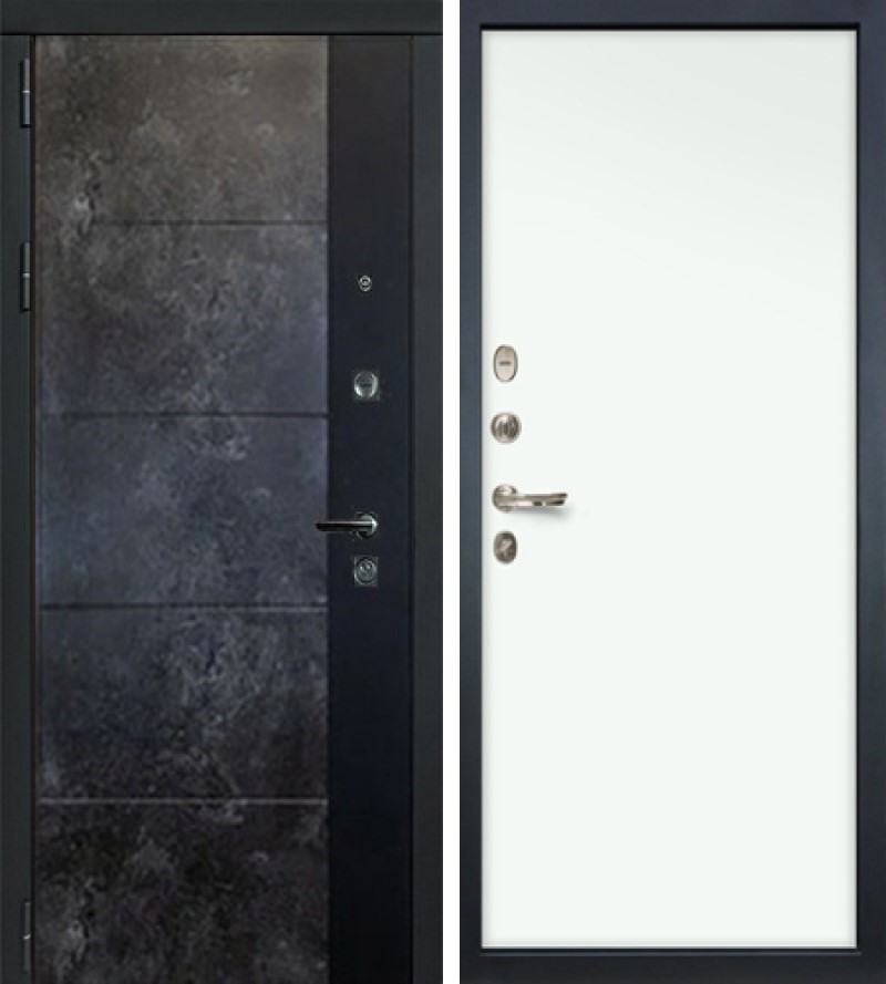 Изображение товара Входная дверь Lex Легион Грей Стоун 205x96 см левый белый