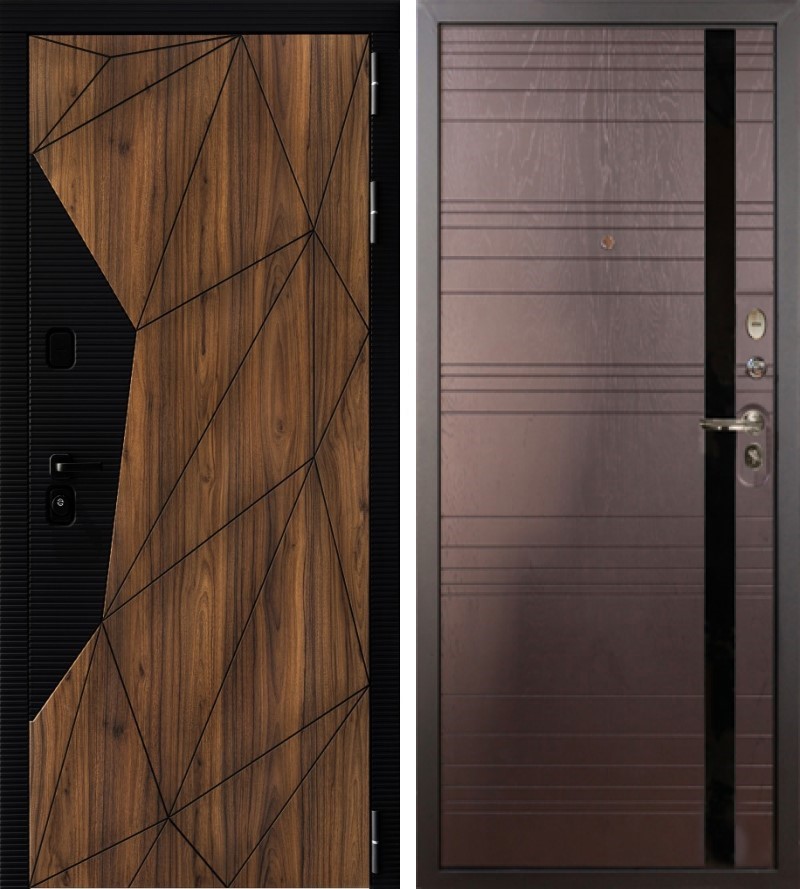 Изображение товара Входная дверь Lex Гранд Премьер 205x96см правый ясень шоколад 31/орех коньен-коньяк