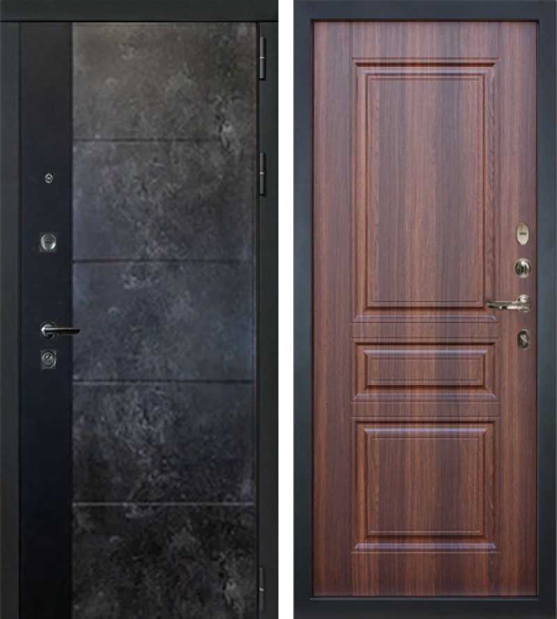 Изображение товара Входная дверь Lex Легион Грей Стоун 205x96см правый дуб коньяк 108/грей стоун