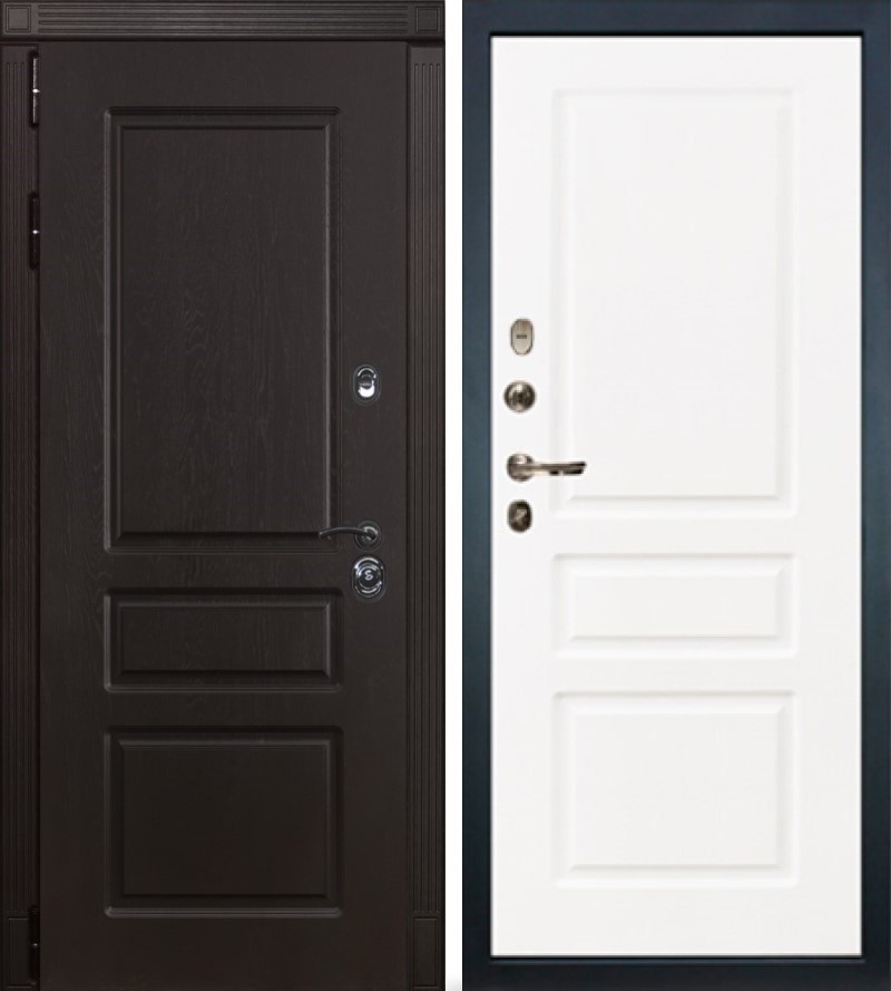 Изображение товара Входная дверь Lex Легион № 18 205x88см левый софт белый 94/ясень шоколад