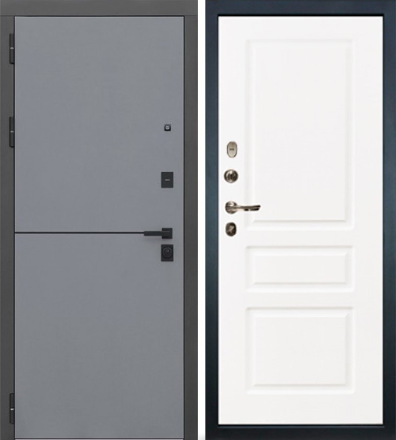 Изображение товара Входная дверь Lex Гранд Модерн 205x88см левый софт белый 94/софт графит