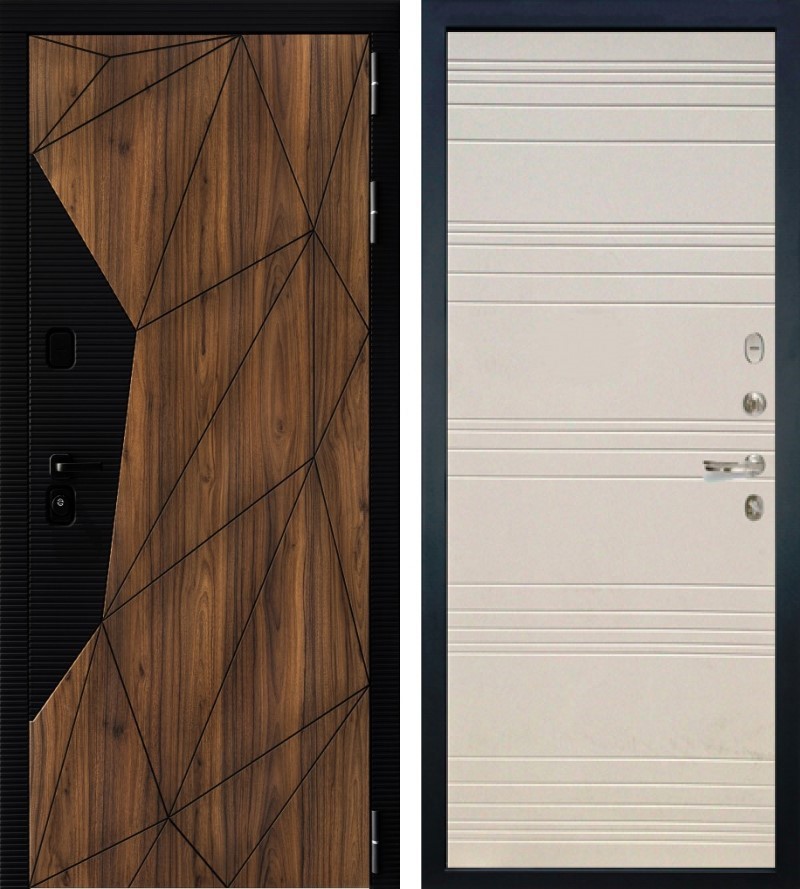 Изображение товара Входная дверь Lex Гранд Премьер 205x88см правый дуб фактурный крем 63/орех коньен-коньяк