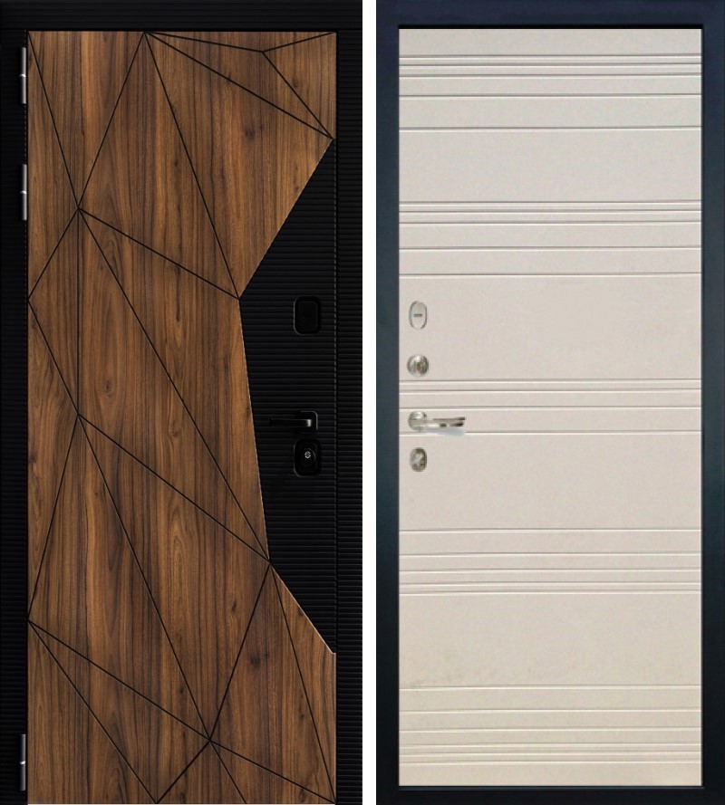 Изображение товара Входная дверь Lex Гранд Премьер 205x88 см Левый дуб коньен-коньяк