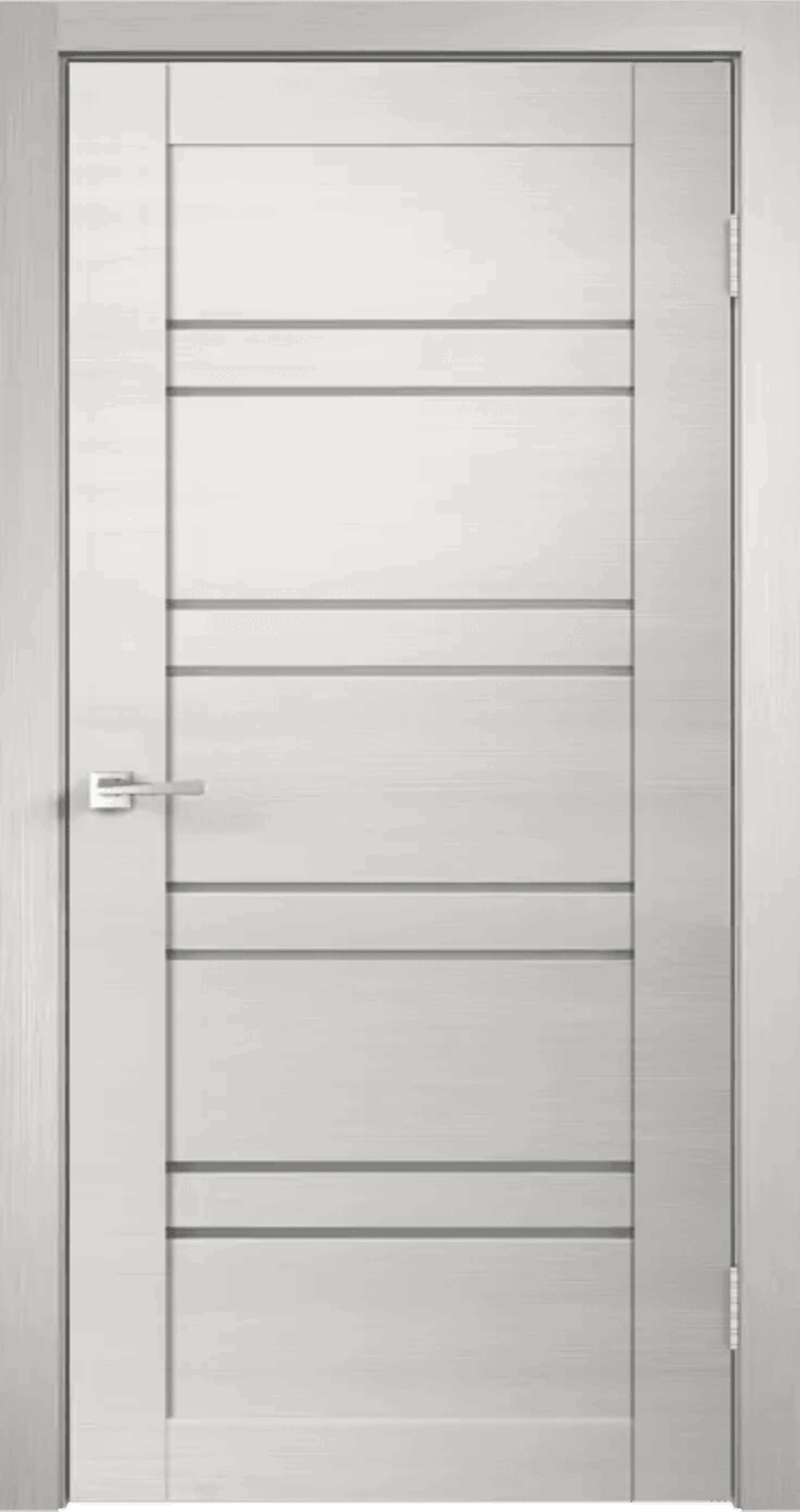 Изображение товара Дверь межкомнатная Velldoris Linea 8 остеклённая 60x200см ПВХ цвет дуб белый без замка и петель
