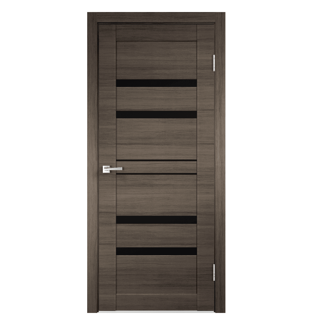 Изображение товара Дверь межкомнатная Velldoris Linea 6 остеклённая 60x200см ПВХ цвет дуб серый поперечный без замка и петель
