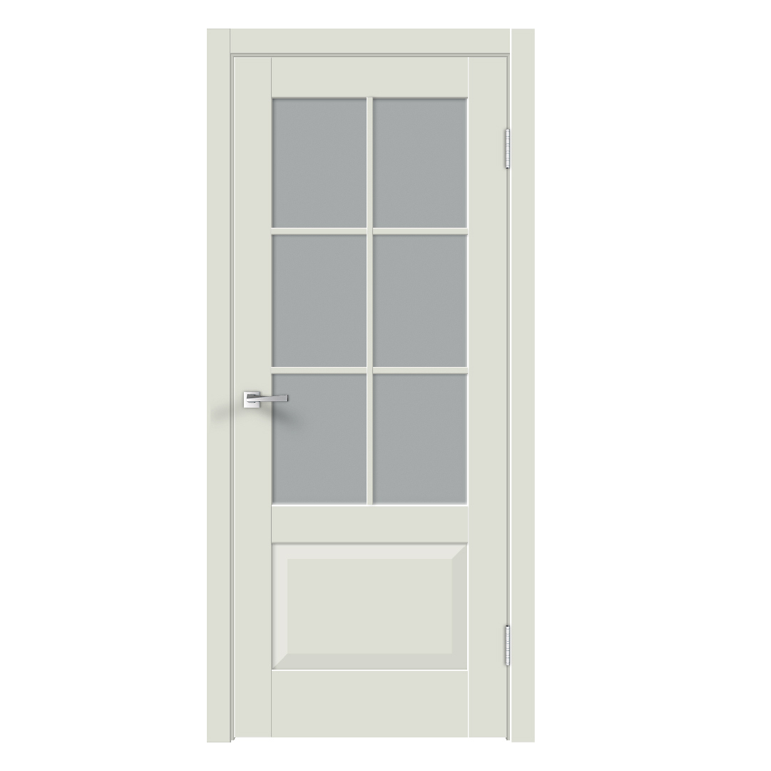 Изображение товара Дверь межкомнатная Velldoris Alto 12 остеклённая 60x200см ПВХ цвет светло-серый эмалит без замка и петель
