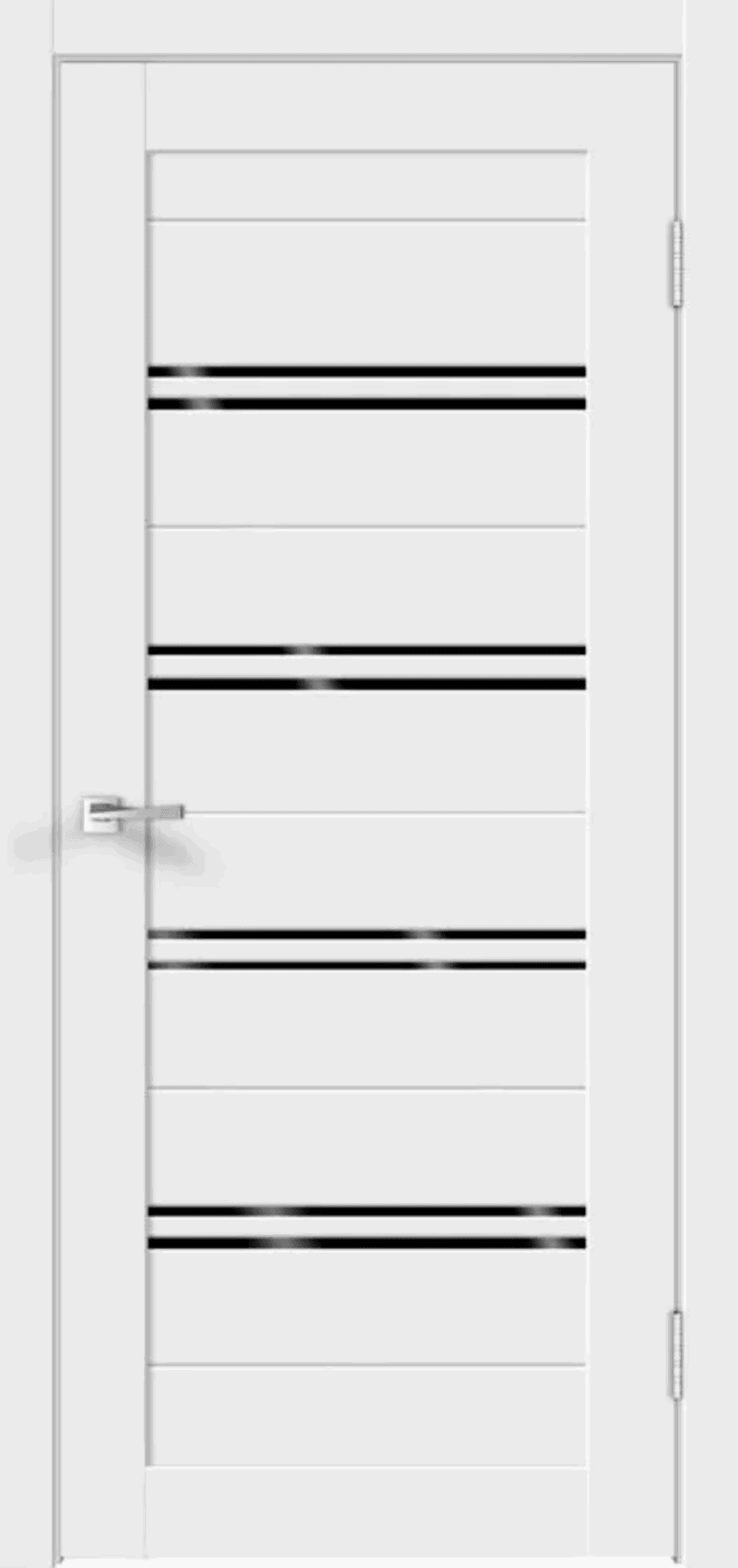 Изображение товара Дверь Velldoris Xline 4 со стеклом 200x80 см эмалит белый