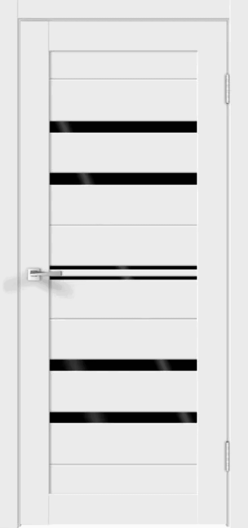 Изображение товара Дверное полотно Velldoris XLINE 6 Эмалит белый со стеклом
