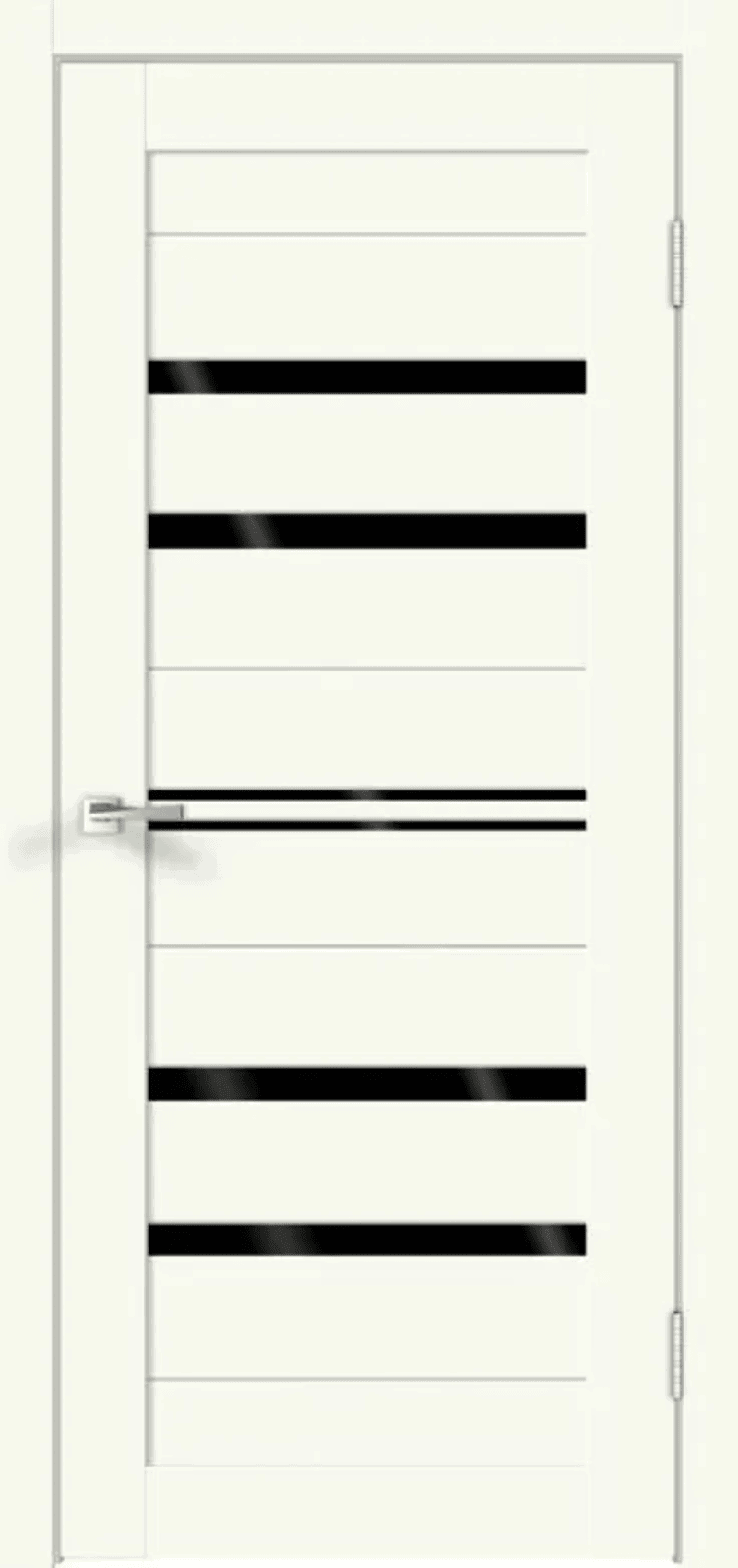 Изображение товара Дверное полотно Velldoris XLINE 6 с остеклением молочный эмалит