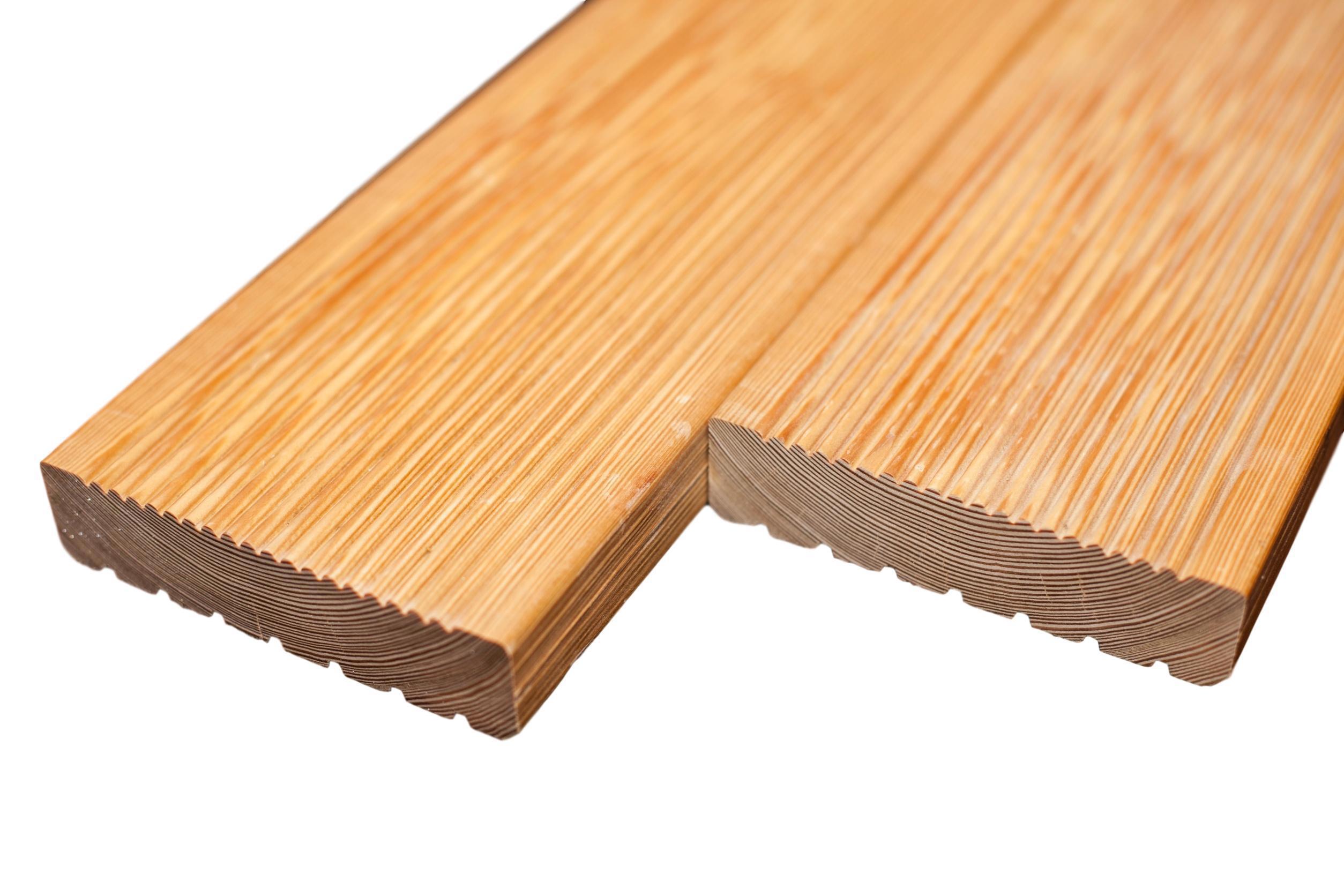 Изображение товара Террасная доска Элитлес лиственница сорт AA 2000x140x27мм двусторонний вельвет 0.84м² 3шт