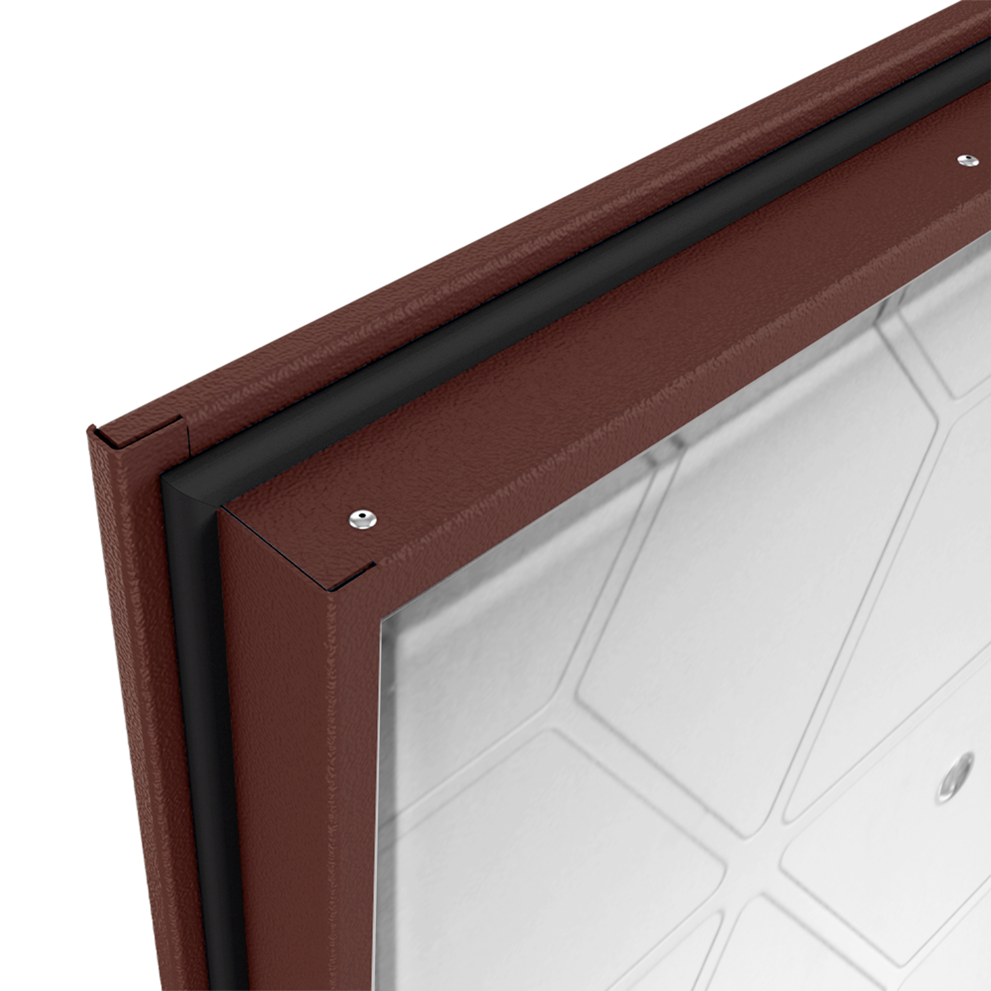 Изображение товара Входная дверь Меги Romb левый 205x97см цвет коричневый/белая