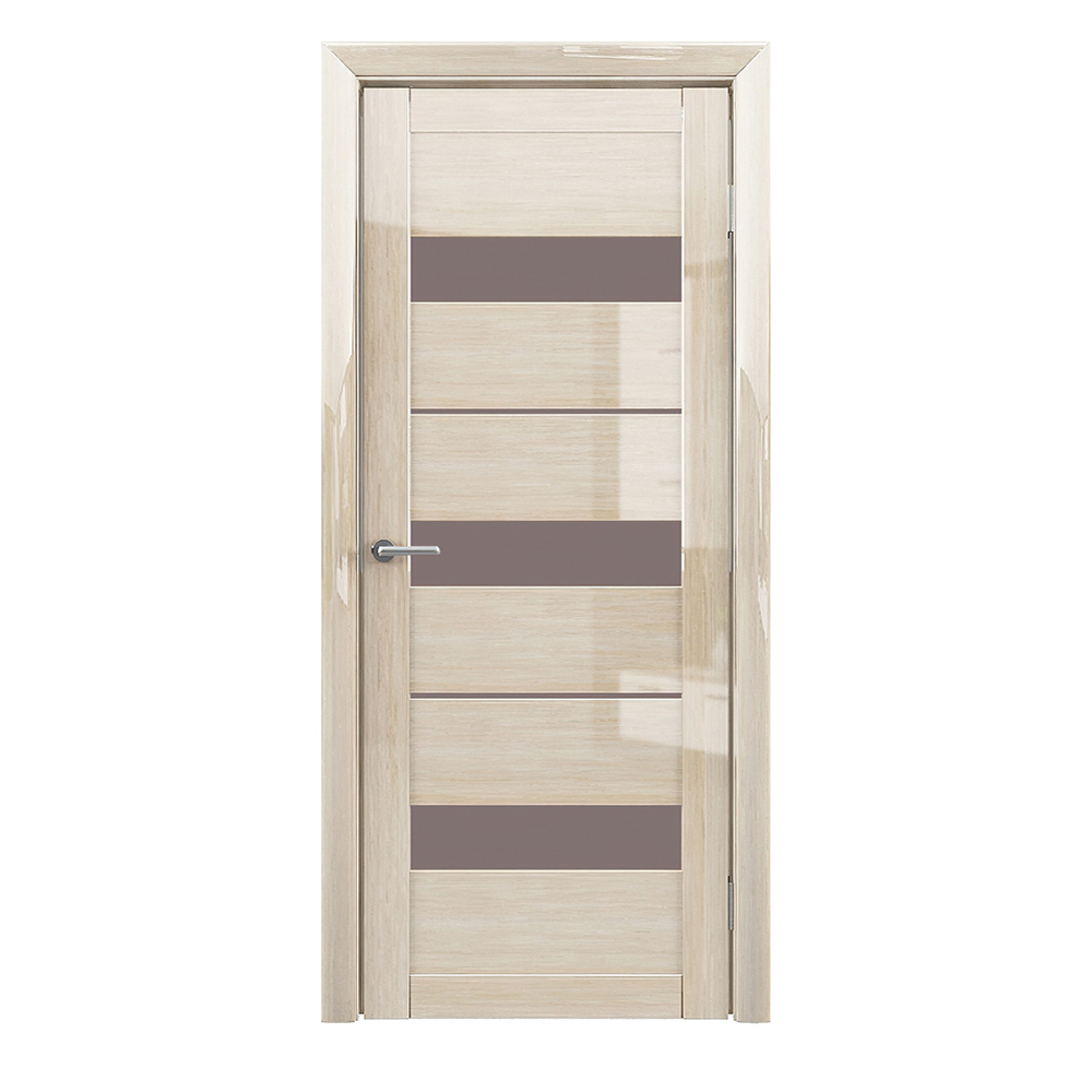 Изображение товара Дверь межкомнатная Dorica Техно-4 остеклённая 80x200см пленка ПВХ цвет глянец пшеничный без замка и петель