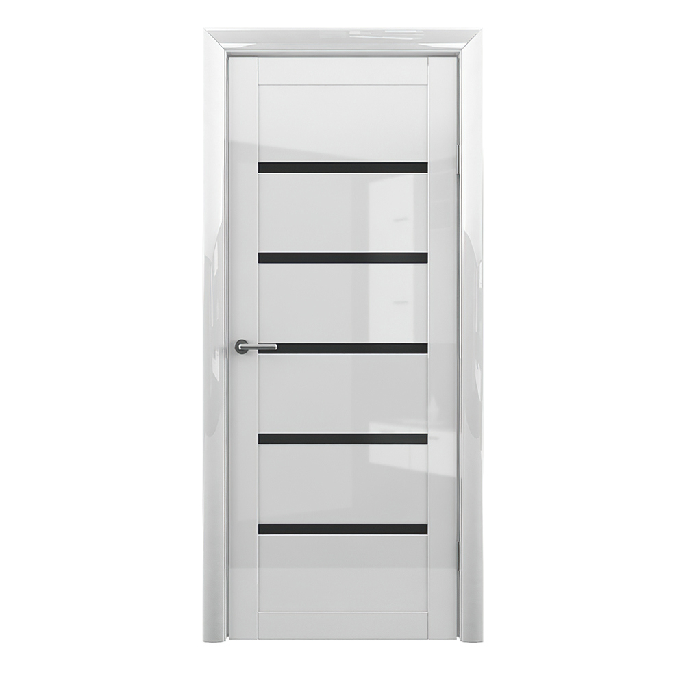 Изображение товара Межкомнатная дверь Dorica Техно-1 остекленная серебристая 60x200см