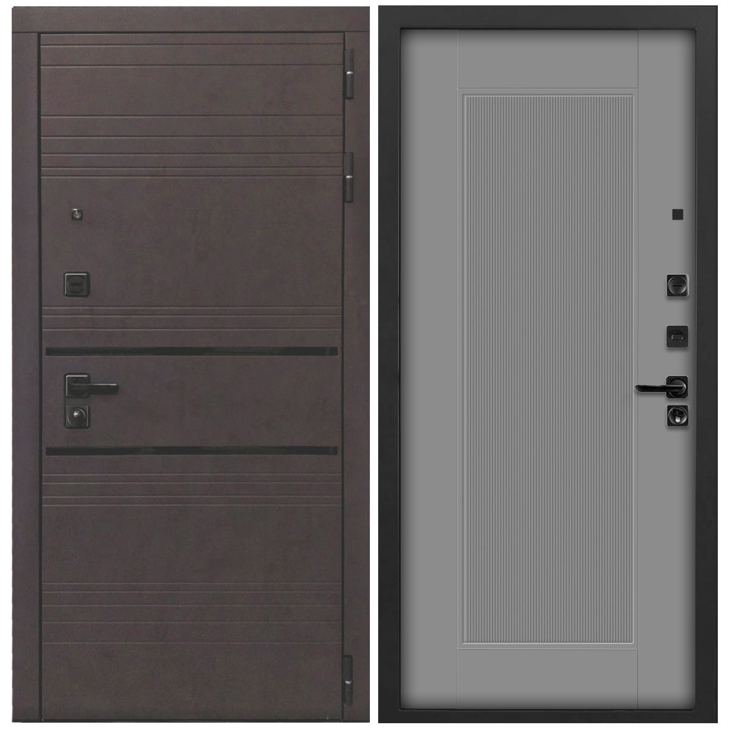 Изображение товара Входная дверь ДВЕРИПРО L-43 Правый 205x86 см Гриджио графит