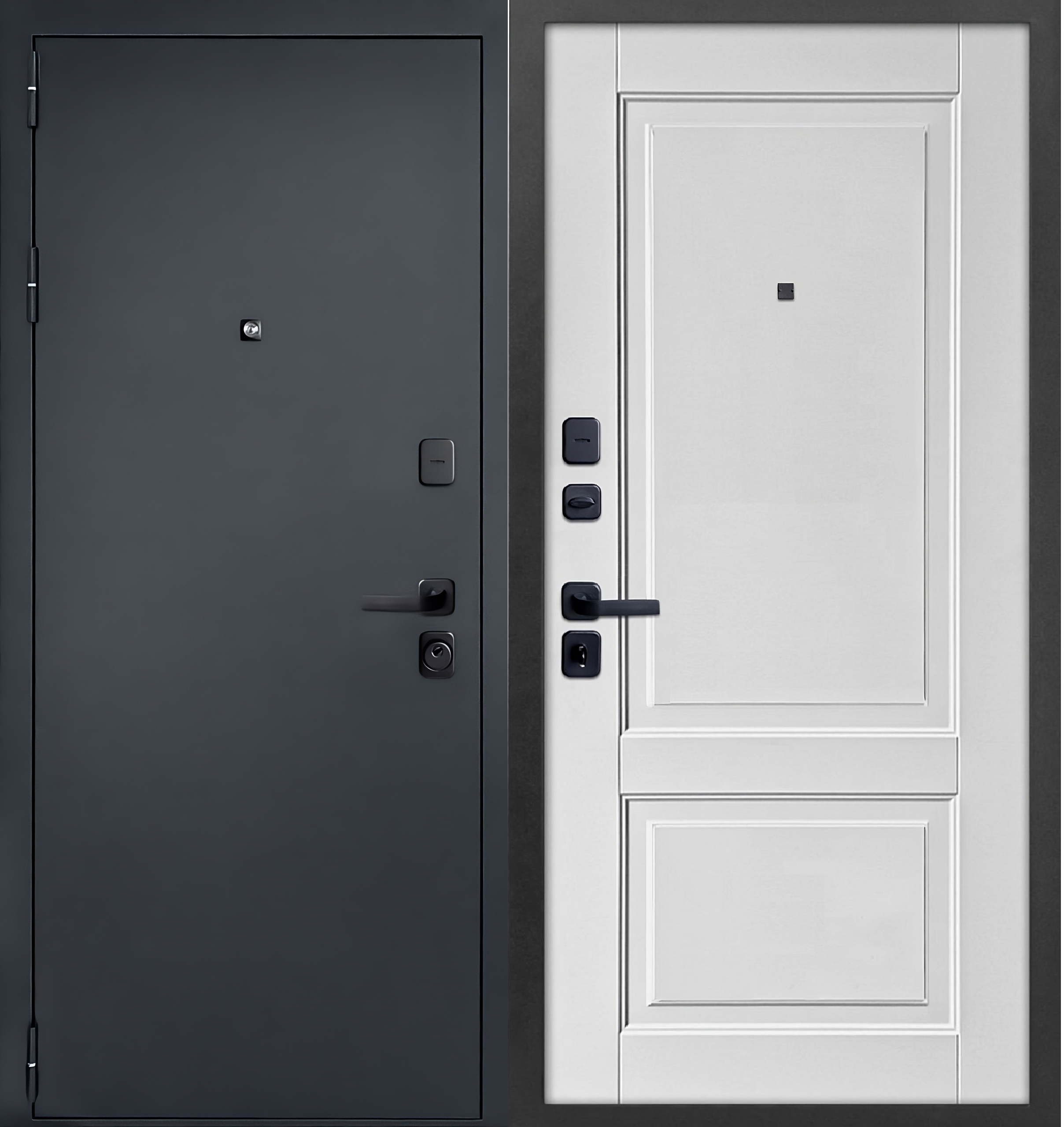 Изображение товара Входная дверь Спарта Б/Стандарт Дверной Континент 205x86 антик серебристый/Белый матовый