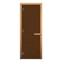 Изображение товара Дверь для сауны стеклянная бронзовый Везувий 170x70см левый 3 петли 716 GB