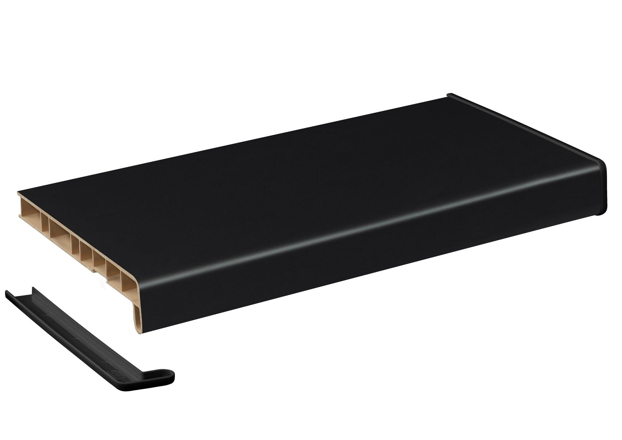 Изображение товара Подоконник Crystallit 2200x400мм черный бархат матовый