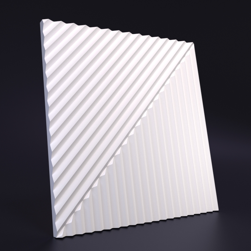 Изображение товара Гипсовая 3D панель Weissenberg Консул №2 цвет белый 500x500x22мм 0.25м²