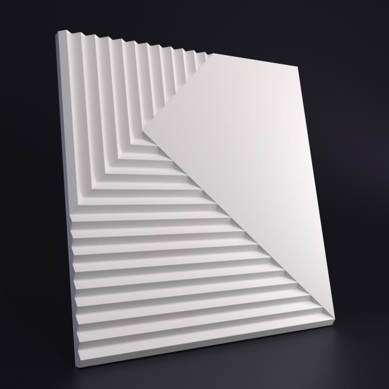 Изображение товара Гипсовая 3D панель Weissenberg Консул №5 цвет белый 500x500x22мм 0.25м²