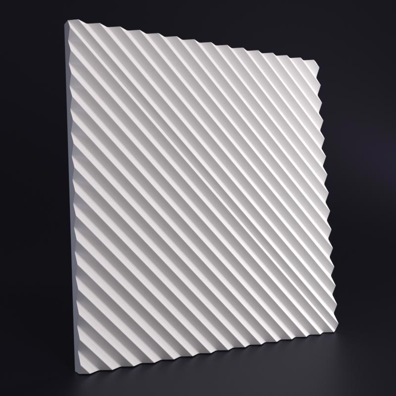 Изображение товара Гипсовая 3D панель Weissenberg Консул №4 цвет белый 500x500x22мм 0.25м²