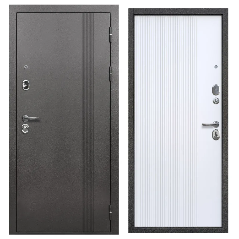 Изображение товара Foreman Т — входная дверь Diva, антик серебро/эмалит белый, левостороннее открывание