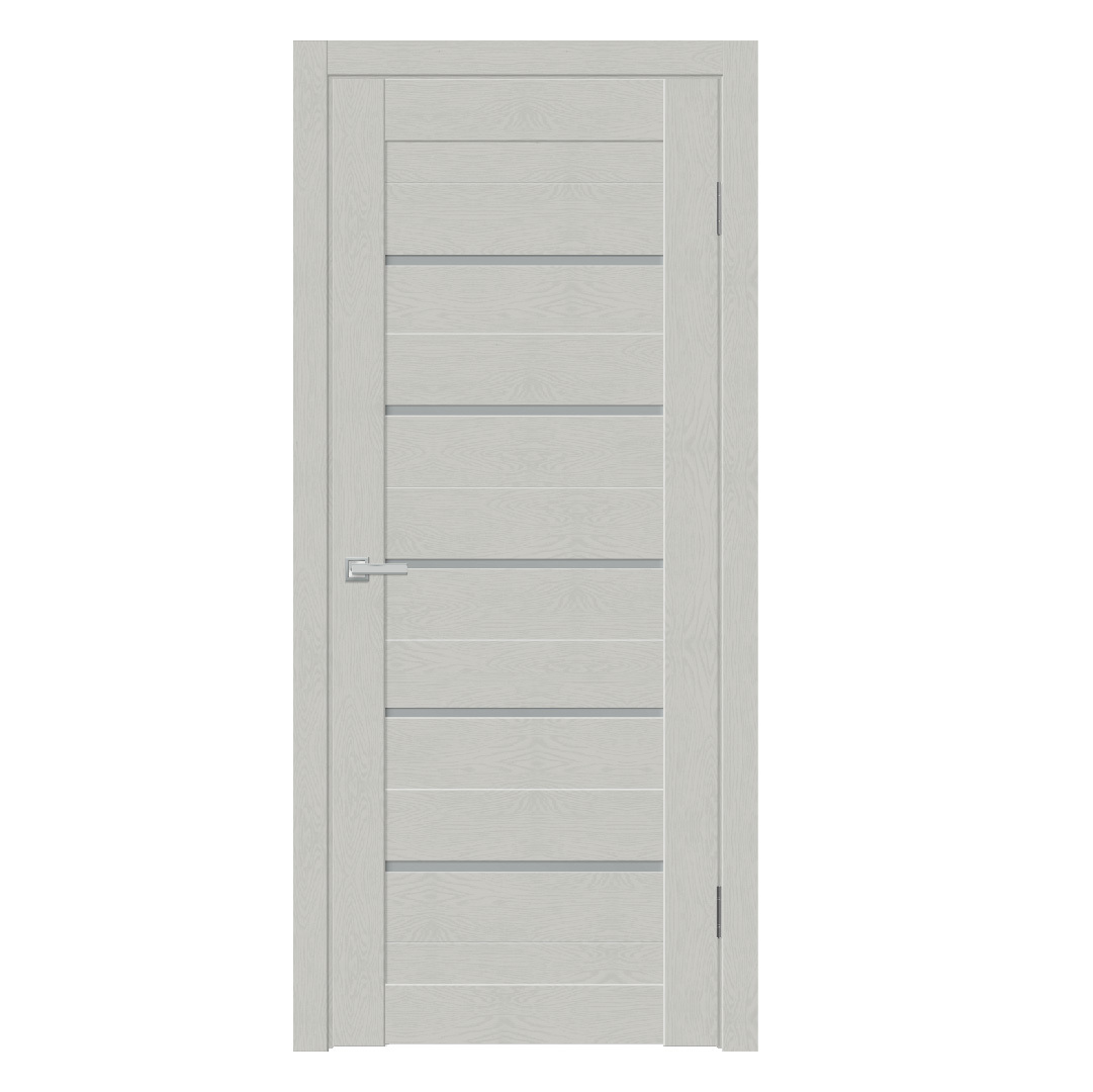 Изображение товара Дверь межкомнатная Velldoris Xline 15 остеклённая 200x80см полипропилен цвет серый без замка и петель