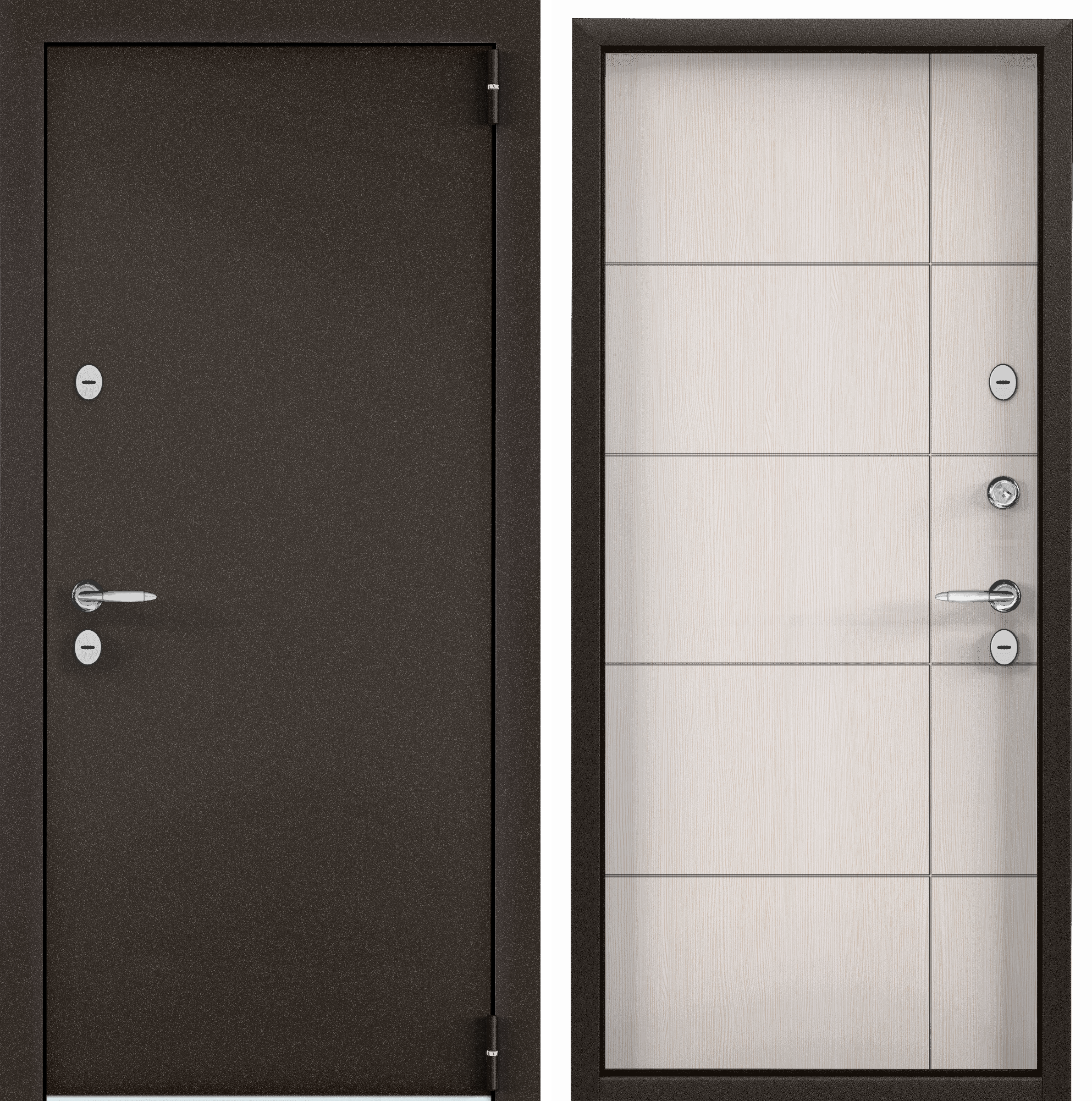 Изображение товара Village — входная дверь Unicorn, 76 мм, терморазрыв, коричневый/бежевый 205x95 см