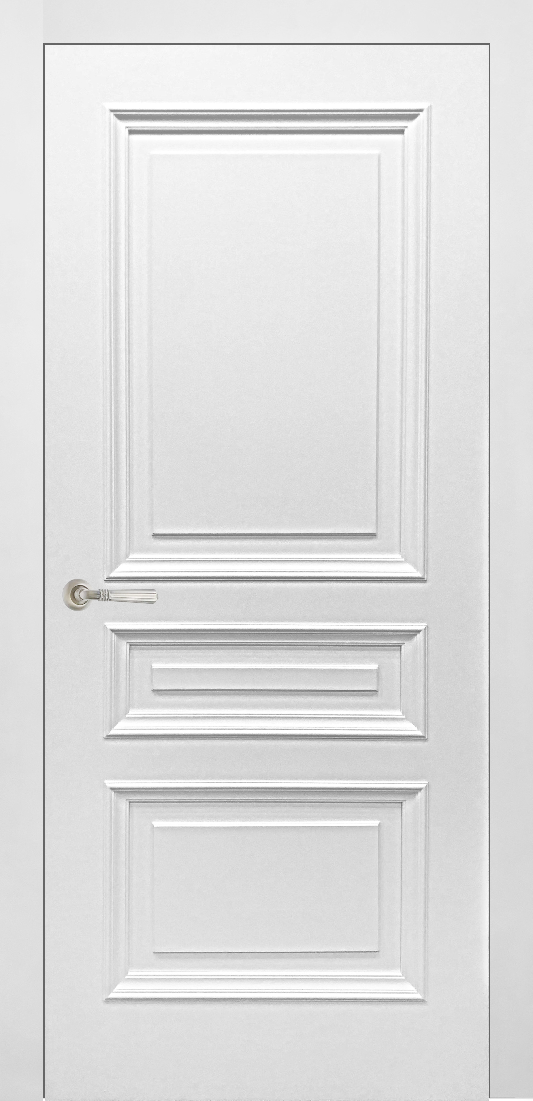 Изображение товара Межкомнатная дверь Легенда Багетто глухая 200x80см эмаль цвет белый