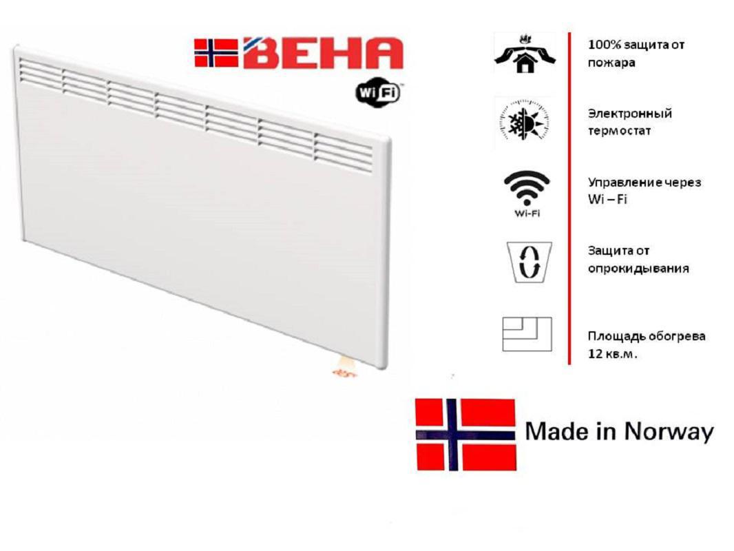 Изображение товара Электрический конвектор Beha PV 12 Wi-Fi с электронным термостатом и управлением по Wi-Fi