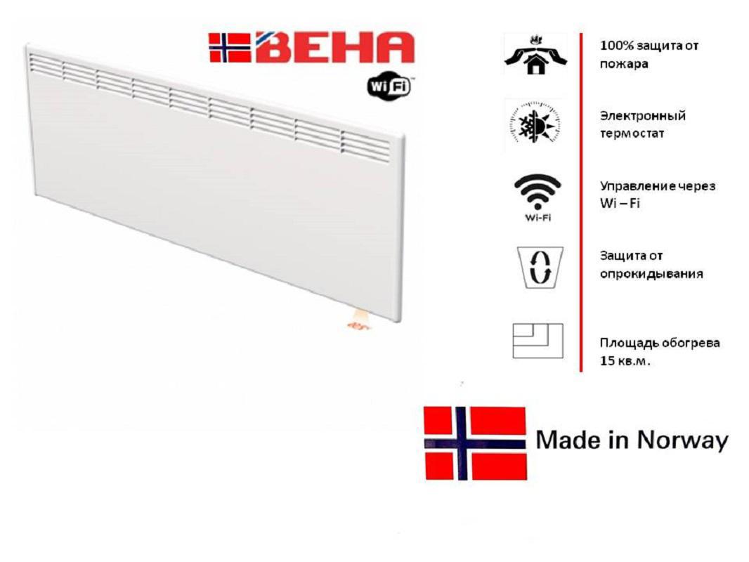 Изображение товара Электрический конвектор Beha PV 15 Wi-Fi 1500 Вт для помещений с управлением через Wi-Fi