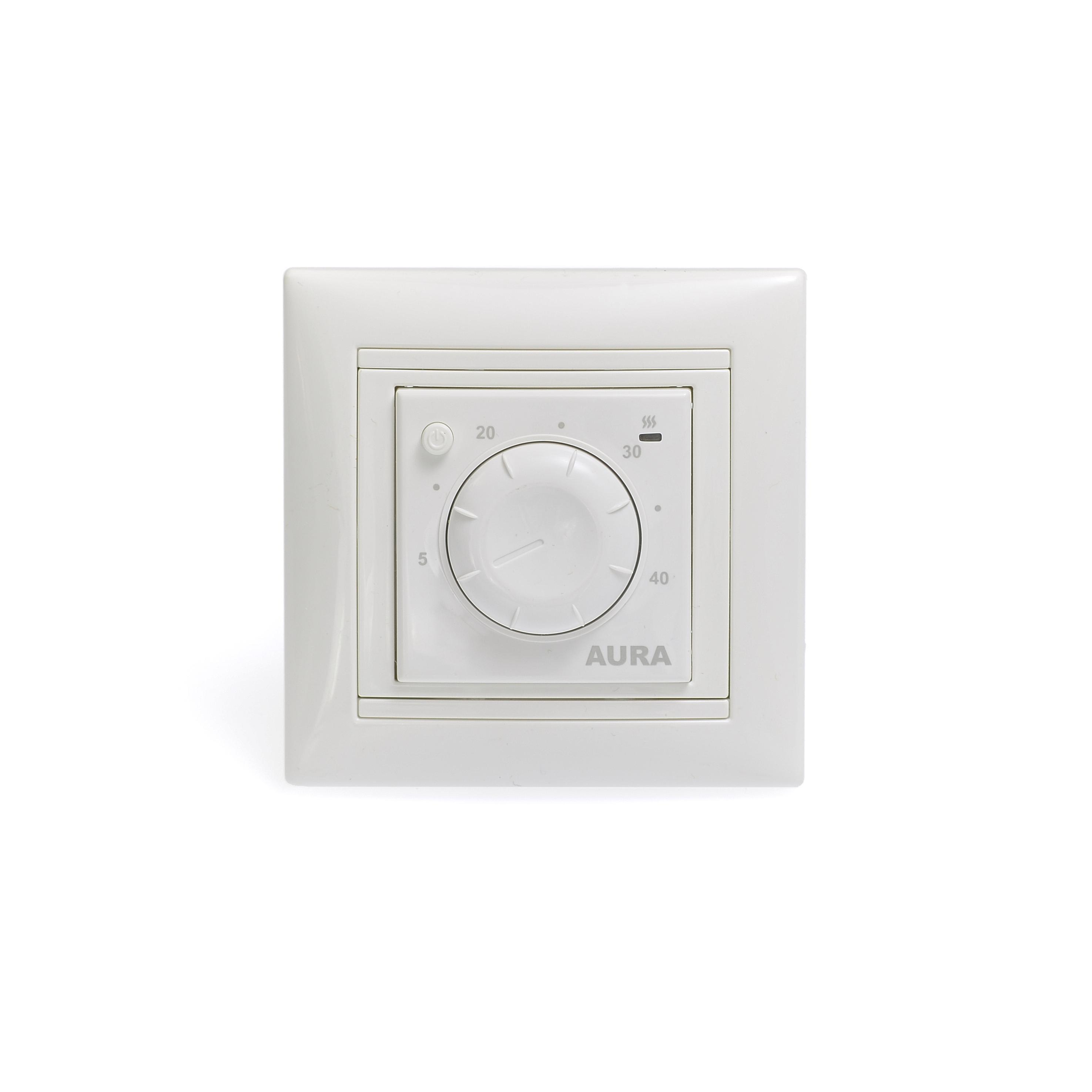Изображение товара Терморегулятор механический Aura LTC 030 белый для теплого пола