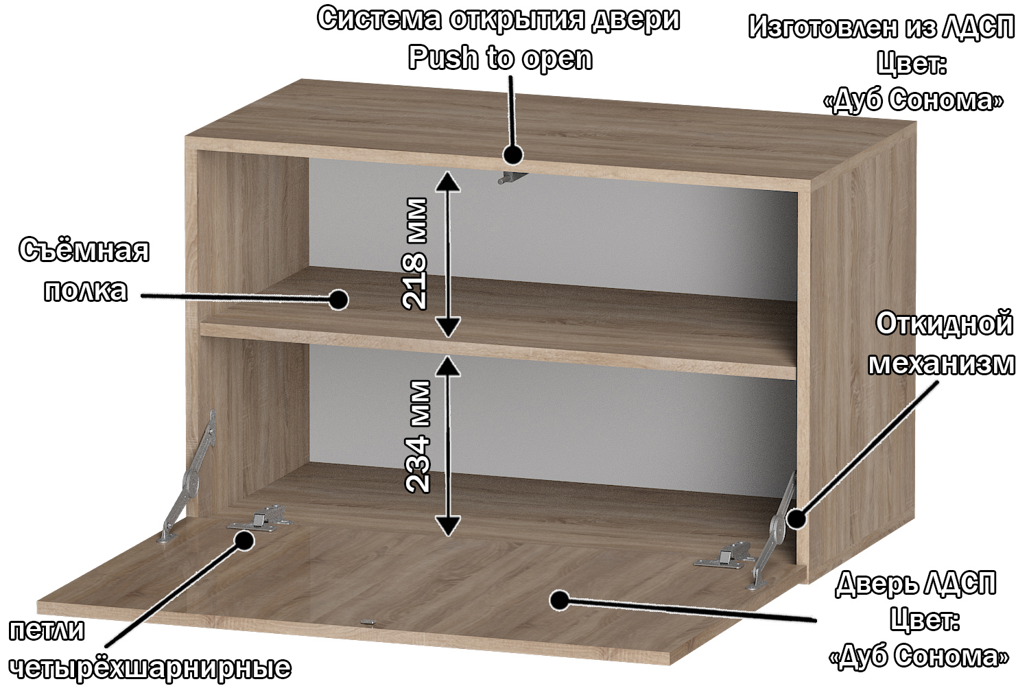 Изображение товара Полка Furnistyle 11877 81x50x42 см ЛДСП цвет дуб сонома Изображение товара Полка Furnistyle 11877 81x50x42 см ЛДСП цвет дуб сонома