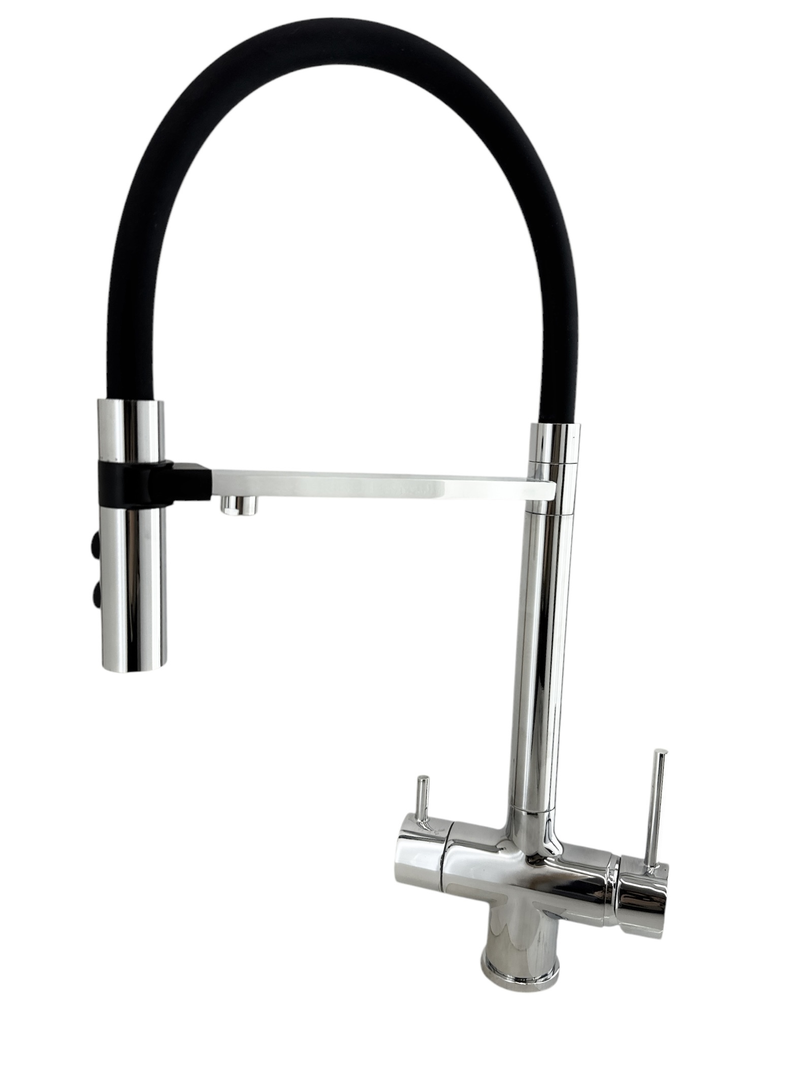 Изображение товара Смеситель кухонный ALoute A61213-2 поворотный 21 см серебристый хром