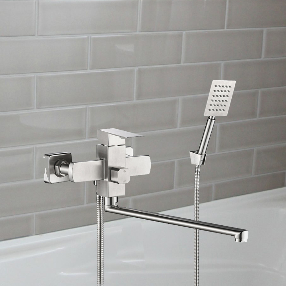 Изображение товара Смеситель для ванны Wesnaart KUB13-320 цвет сатин