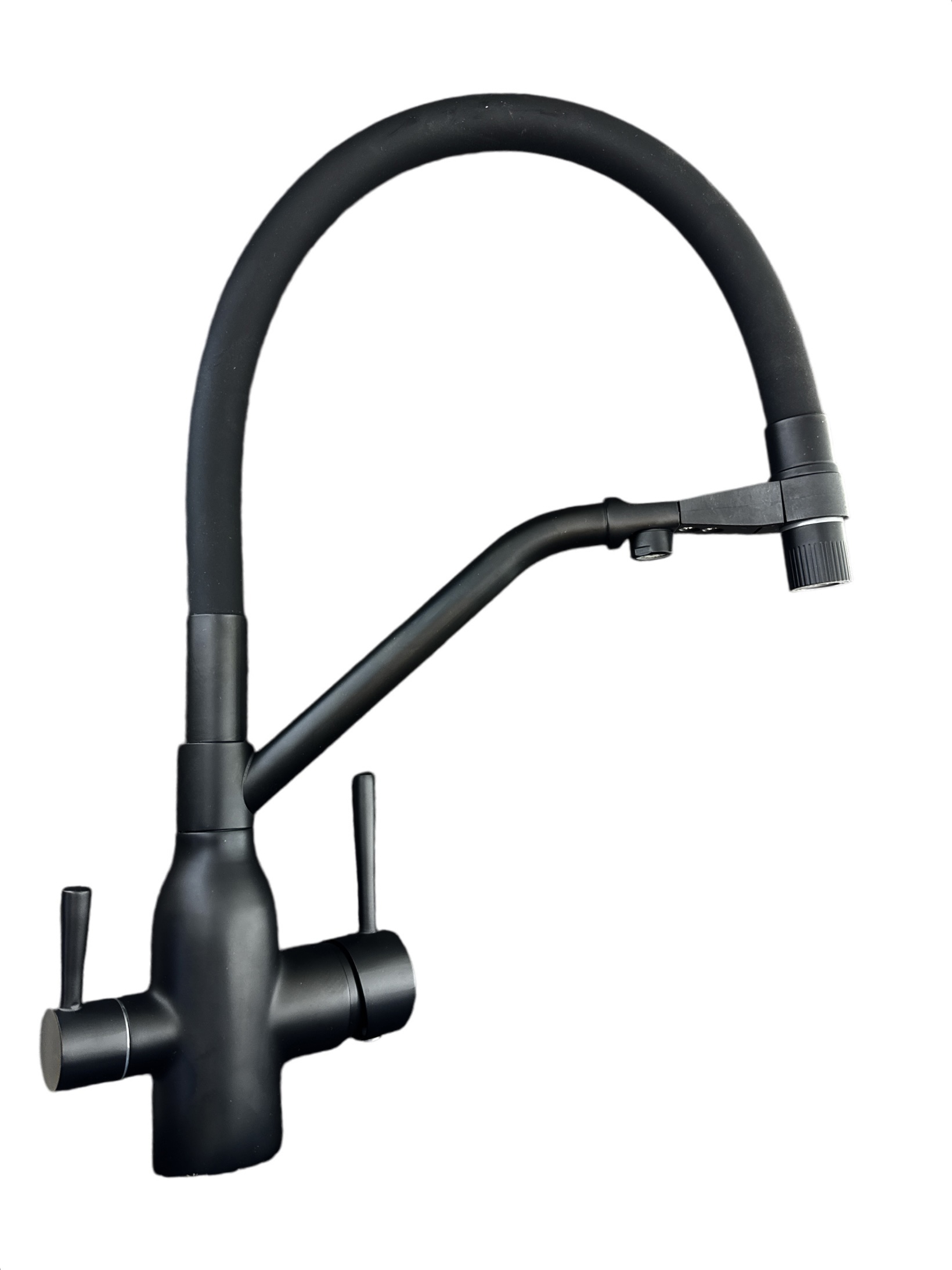 Изображение товара Смеситель для кухни Aloute A61313H-2 поворотный излив 50 см черный