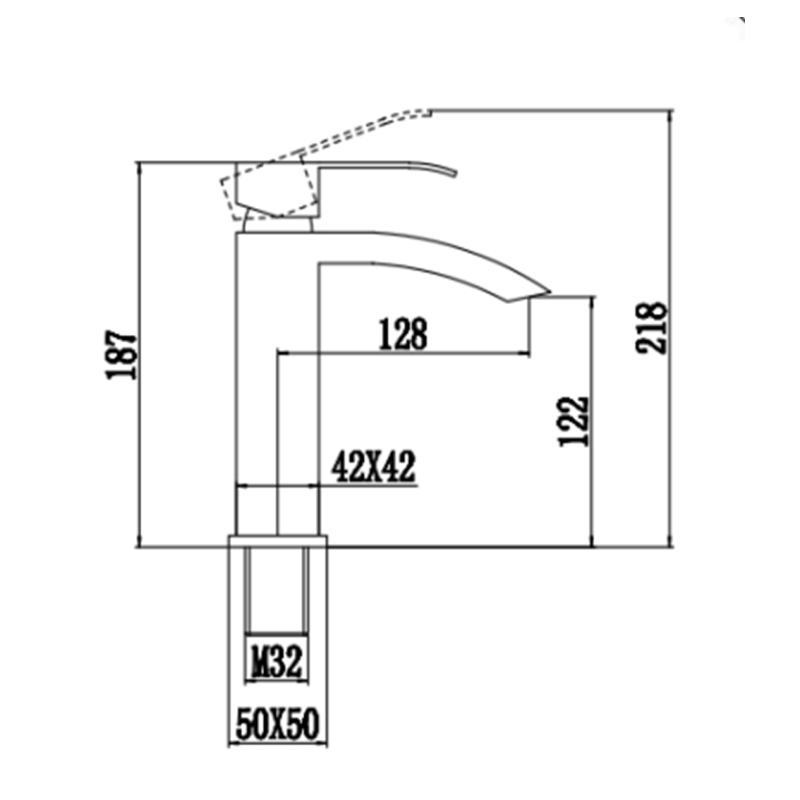 Изображение товара Смеситель для раковины Fmark FS8601C-LM однорычажный цвет матовое золото