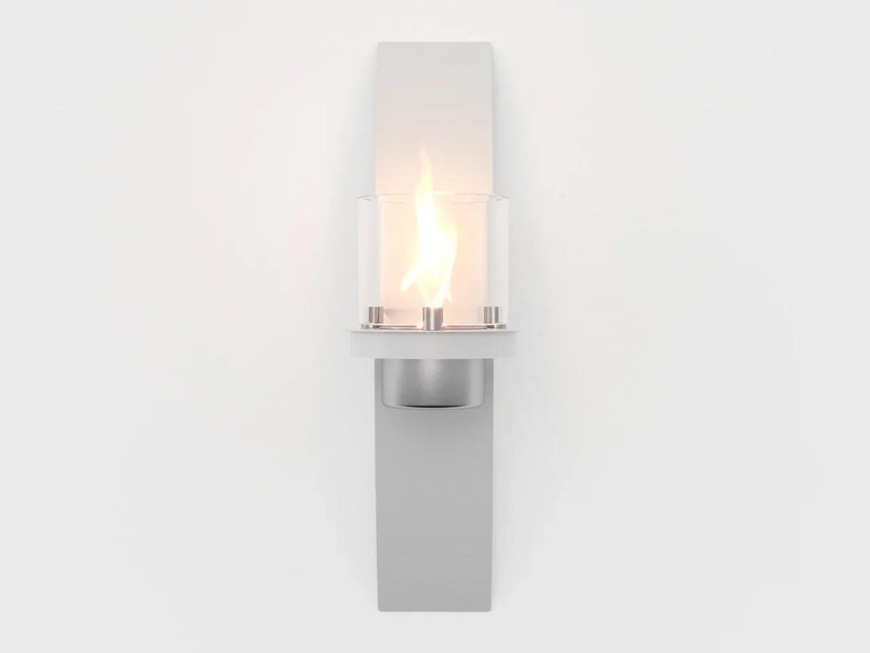 Изображение товара Биокамин настенный Lux Fire Олимпус белый с безопасным огнем и простой установкой