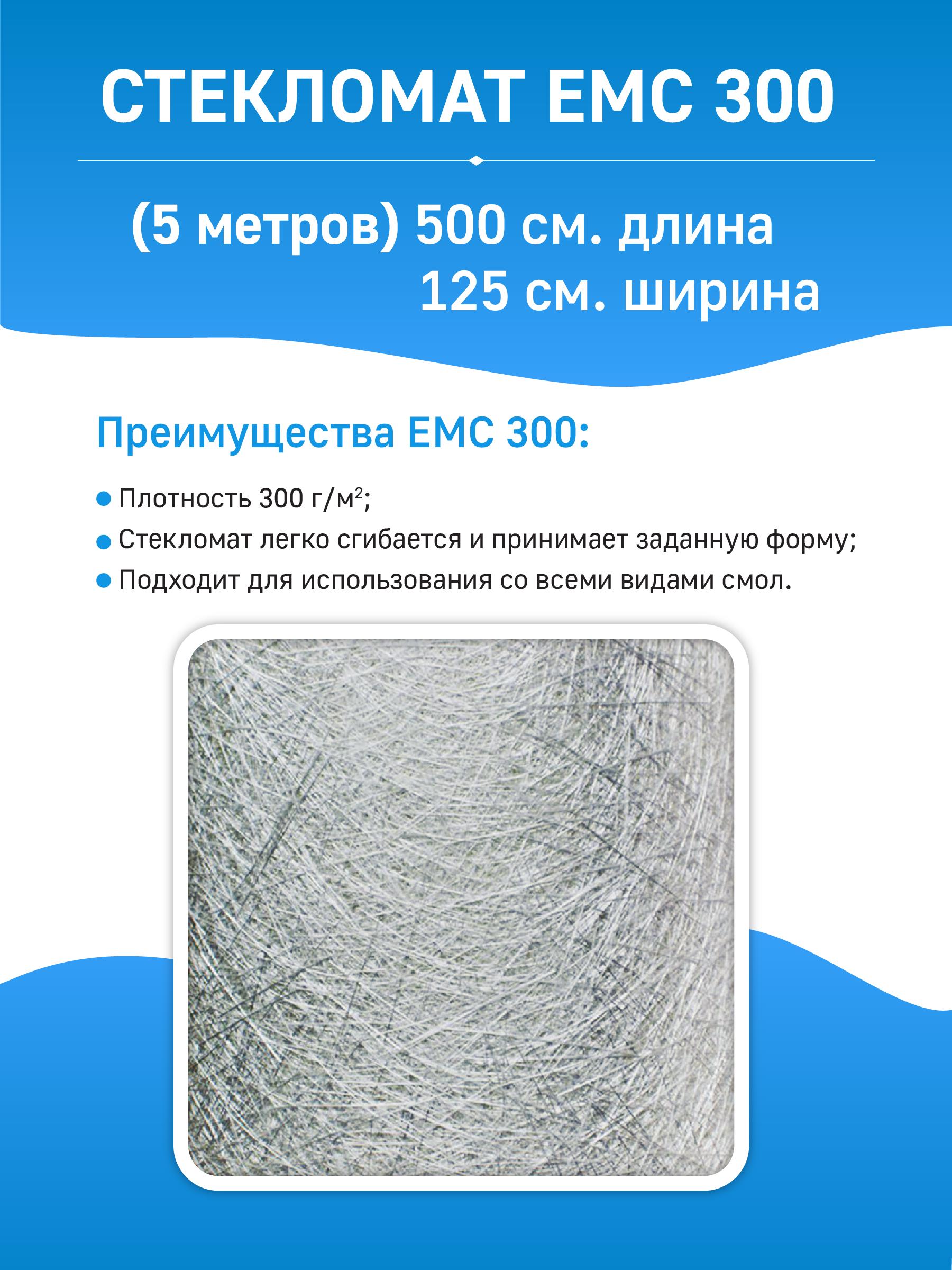 Изображение товара Стекломат PolyMax ЕМС 300 100x125см 5м